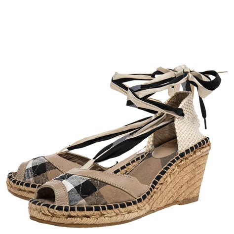 burberry espadrilles ebay|Burberry espadrille wedges.